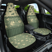 Hawaii Christmas In July Car Seat Cover Olive Green Mele Kalikimaka Sea Animals DT05 One Size Green - Polynesian Pride