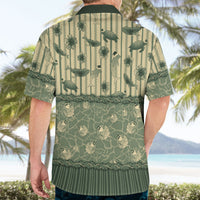 Hawaii Christmas In July Hawaiian Shirt Olive Green Mele Kalikimaka Sea Animals DT05 - Polynesian Pride