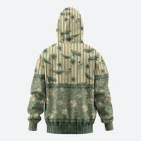 Hawaii Christmas In July Hoodie Olive Green Mele Kalikimaka Sea Animals DT05 - Polynesian Pride