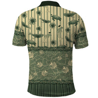 Hawaii Christmas In July Polo Shirt Olive Green Mele Kalikimaka Sea Animals DT05 - Polynesian Pride