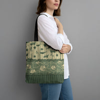 Hawaii Christmas In July Tote Bag Olive Green Mele Kalikimaka Sea Animals