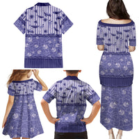 Hawaii Christmas In July Family Matching Puletasi and Hawaiian Shirt Amethyst Purple Mele Kalikimaka Sea Animals DT05 - Polynesian Pride
