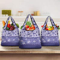 Hawaii Christmas In July Grocery Bag Amethyst Purple Mele Kalikimaka Sea Animals DT05 3-pack One Size Purple - Polynesian Pride