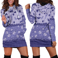 Hawaii Christmas In July Hoodie Dress Amethyst Purple Mele Kalikimaka Sea Animals DT05 - Polynesian Pride
