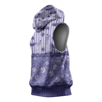 Hawaii Christmas In July Sleeveless Hoodie Amethyst Purple Mele Kalikimaka Sea Animals DT05 - Polynesian Pride