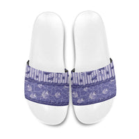 Hawaii Christmas In July Slide Sandals Amethyst Purple Mele Kalikimaka Sea Animals DT05 Purple - Polynesian Pride