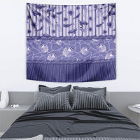 Hawaii Christmas In July Tapestry Amethyst Purple Mele Kalikimaka Sea Animals