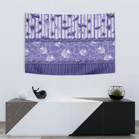 Hawaii Christmas In July Tapestry Amethyst Purple Mele Kalikimaka Sea Animals