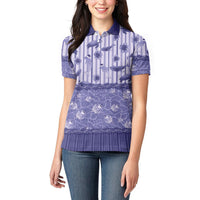 Hawaii Christmas In July Women Polo Shirt Amethyst Purple Mele Kalikimaka Sea Animals DT05 - Polynesian Pride