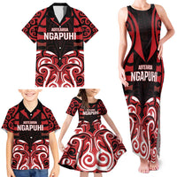 Custom Aotearoa Ngapuhi Family Matching Tank Maxi Dress and Hawaiian Shirt Maori Pattern New Zealand DT05 - Polynesian Pride