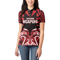 Custom Aotearoa Ngapuhi Women Polo Shirt Maori Pattern New Zealand - Polynesian Pride