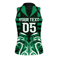 Custom Aotearoa Ngai Tahu Women Sleeveless Polo Shirt Maori Pattern New Zealand DT05 - Polynesian Pride