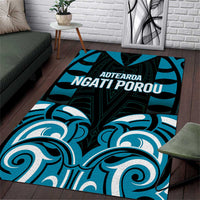 Aotearoa Ngati Porou Area Rug Maori Pattern New Zealand - Polynesian Pride
