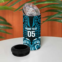 Custom Aotearoa Ngati Porou 4 in 1 Can Cooler Tumbler Maori Pattern New Zealand DT05 - Polynesian Pride