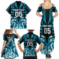 Custom Aotearoa Ngati Porou Family Matching Summer Maxi Dress and Hawaiian Shirt Maori Pattern New Zealand DT05 - Polynesian Pride