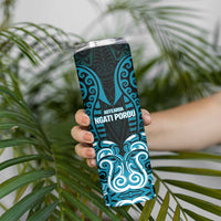 Custom Aotearoa Ngati Porou Skinny Tumbler Maori Pattern New Zealand DT05 - Polynesian Pride