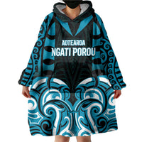 Custom Aotearoa Ngati Porou Wearable Blanket Hoodie Maori Pattern New Zealand DT05 - Polynesian Pride