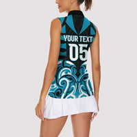 Custom Aotearoa Ngati Porou Women Sleeveless Polo Shirt Maori Pattern New Zealand DT05 - Polynesian Pride