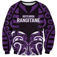 Custom Aotearoa Rangitane Sweatshirt Maori Pattern New Zealand - Polynesian Pride