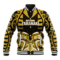 Custom Aotearoa Taranaki Baseball Jacket Maori Pattern New Zealand - Polynesian Pride