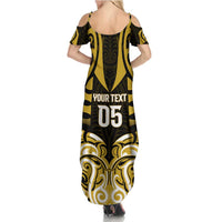 Custom Aotearoa Taranaki Family Matching Summer Maxi Dress and Hawaiian Shirt Maori Pattern New Zealand DT05 - Polynesian Pride