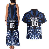 Custom Aotearoa Ngati Tuwharetoa Couples Matching Tank Maxi Dress and Hawaiian Shirt Maori Pattern New Zealand DT05 - Polynesian Pride