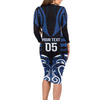 Custom Aotearoa Ngati Tuwharetoa Family Matching Long Sleeve Bodycon Dress and Hawaiian Shirt Maori Pattern New Zealand DT05 - Polynesian Pride