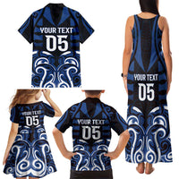 Custom Aotearoa Ngati Tuwharetoa Family Matching Tank Maxi Dress and Hawaiian Shirt Maori Pattern New Zealand DT05 - Polynesian Pride