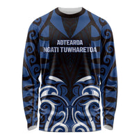 Custom Aotearoa Ngati Tuwharetoa Long Sleeve Shirt Maori Pattern New Zealand - Polynesian Pride