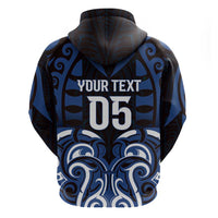 Custom Aotearoa Ngati Tuwharetoa Zip Hoodie Maori Pattern New Zealand - Polynesian Pride