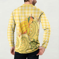 Hawaii Palaka Button Sweatshirt Cute Ripe Mango Turtle On The Waves DT05 - Polynesian Pride