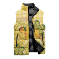 Hawaii Palaka Sleeveless Puffer Jacket Cute Ripe Mango Turtle On The Waves DT05 - Polynesian Pride