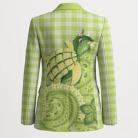 Hawaii Palaka Blazer Cute Green Mango Turtle On The Waves DT05 - Polynesian Pride