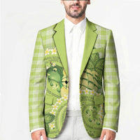 Hawaii Palaka Blazer Cute Green Mango Turtle On The Waves DT05 - Polynesian Pride