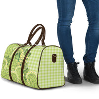 Hawaii Palaka Travel Bag Cute Green Mango Turtle On The Waves DT05 - Polynesian Pride