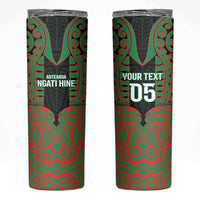 Custom Aotearoa Ngati Hine Skinny Tumbler Maori Pattern New Zealand DT05 Green - Polynesian Pride