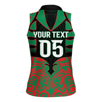 Custom Aotearoa Ngati Hine Women Sleeveless Polo Shirt Maori Pattern New Zealand DT05 - Polynesian Pride