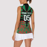Custom Aotearoa Ngati Hine Women Sleeveless Polo Shirt Maori Pattern New Zealand DT05 - Polynesian Pride