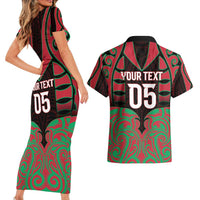 Custom Aotearoa Tuhoe Couples Matching Short Sleeve Bodycon Dress and Hawaiian Shirt Maori Pattern New Zealand - Polynesian Pride