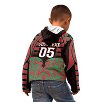 Custom Aotearoa Tuhoe Kid Hoodie Maori Pattern New Zealand - Polynesian Pride