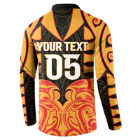 Custom Aotearoa Waikato Button Sweatshirt Maori Pattern New Zealand - Polynesian Pride