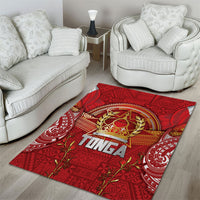 Tonga King's Birthday Area Rug Gold Royal Crown Tribal Patterns
