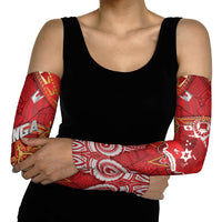 Tonga King's Birthday Arm Sleeves Gold Royal Crown Tribal Patterns DT05 - Polynesian Pride