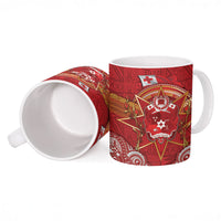 Tonga King's Birthday Ceramic Mug Gold Royal Crown Tribal Patterns DT05 - Polynesian Pride