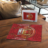 Tonga King's Birthday Puzzle Gold Royal Crown Tribal Patterns DT05 - Polynesian Pride