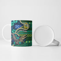 Personalised Solomon Islands Independence Day Ceramic Mug Crocodile Hibiscus Tribal Pattern DT05 - Polynesian Pride