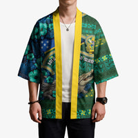 Personalised Solomon Islands Independence Day Kimono Crocodile Hibiscus Tribal Pattern DT05 - Polynesian Pride