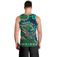 Personalised Solomon Islands Independence Day Men Tank Top Crocodile Hibiscus Tribal Pattern DT05 - Polynesian Pride