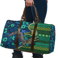 Solomon Islands Independence Day Travel Bag Crocodile Hibiscus Tribal Pattern DT05 - Polynesian Pride