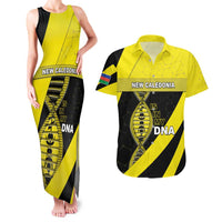 New Caledonia Is In My DNA Couples Matching Tank Maxi Dress and Hawaiian Shirt DT05 Yellow - Polynesian Pride